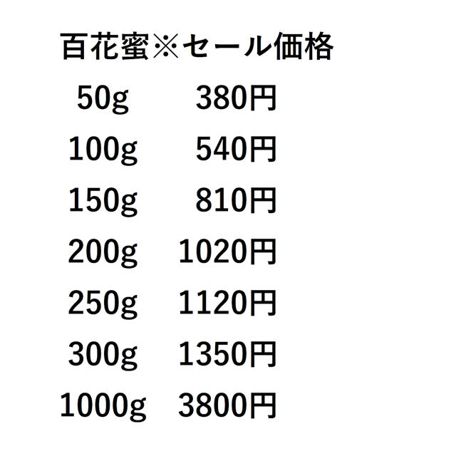 【非加熱・生はちみつ】百花蜜・150g×1本 食品/飲料/酒の食品(その他)の商品写真