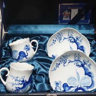 マイセン(MEISSEN)のマイセン ブルーオーキッド ティーカップ&ソーサー ２客セット(グラス/カップ)