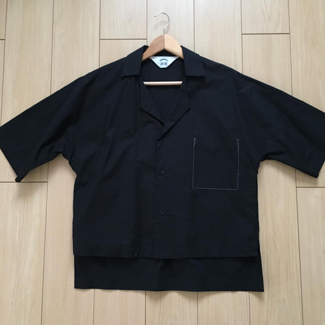 SUNSEA(サンシー)の16ss SUNSEA Cotton Shrimp Shirt Black 2 メンズのトップス(シャツ)の商品写真