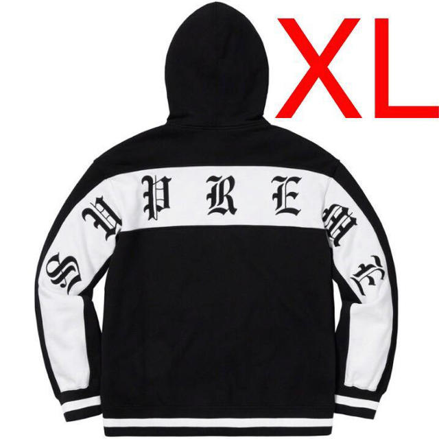 SUPREME Old English Stripe Zip Up パーカ XLメンズ