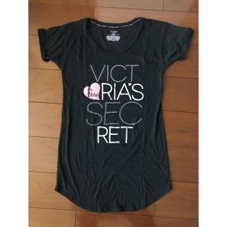 ヴィクトリアズシークレット(Victoria's Secret)のVictoria’s Secret 黒 Ｔシャツワンピ(Tシャツ(半袖/袖なし))