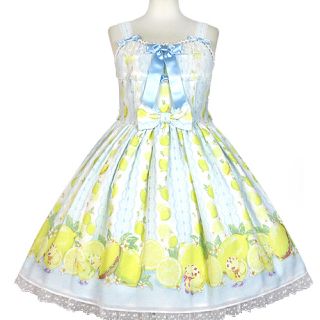 アンジェリックプリティー(Angelic Pretty)の【新品】fruity lemon jskオフ白(ひざ丈ワンピース)