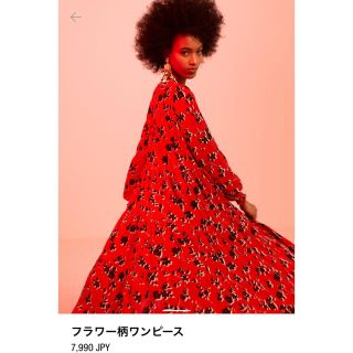 ザラ(ZARA)の1回着用 ZARA2019新作 フラワー柄ワンピース (ロングワンピース/マキシワンピース)