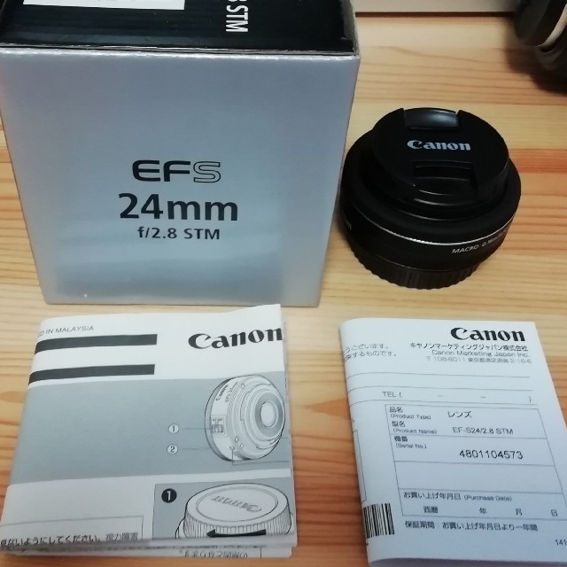 canon EFS 24mm f/2.8 STM 単焦点レンズ - カメラ