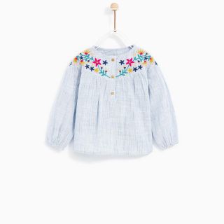 ザラキッズ(ZARA KIDS)のZARA baby 刺繍ブラウス 最終価格(ブラウス)