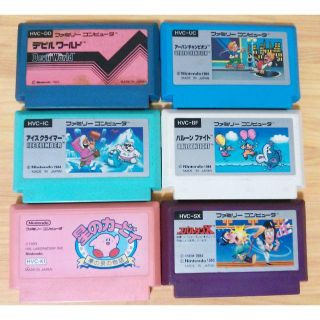 ファミリーコンピュータ(ファミリーコンピュータ)のファミコンソフト　6本セット　任天堂(家庭用ゲームソフト)