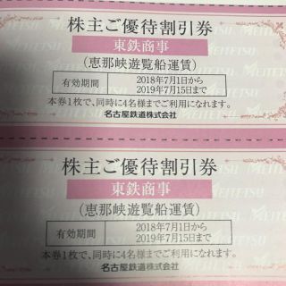 名鉄株主優待券☆恵那峡遊覧船運賃(その他)