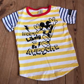 ディズニー(Disney)の80 ミッキー ボーダー Tシャツ(Ｔシャツ)