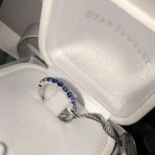 スタージュエリー(STAR JEWELRY)のスタージュエリー  ブルーサファイア ハーフエタニティリング(リング(指輪))