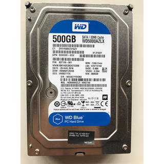 ヒューレットパッカード(HP)のハードディスクHDD 500GB WD5000AZLX(PCパーツ)