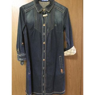 バーバリーブルーレーベル(BURBERRY BLUE LABEL)のBurberry bluelabel デニムボタンワンピース36(ひざ丈ワンピース)