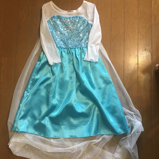 shina0422様専用  ※やや難あり アナ雪 エルサ ドレス 110センチ キッズ/ベビー/マタニティのキッズ服女の子用(90cm~)(ドレス/フォーマル)の商品写真