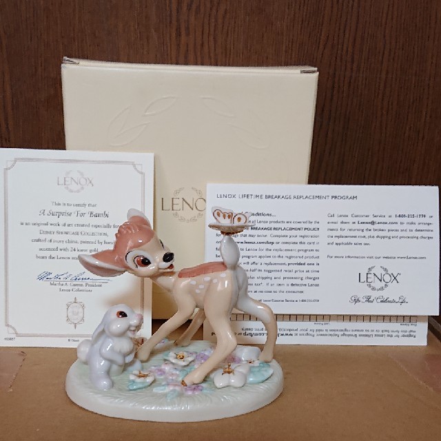 Disney - 新品、未使用 レノックス(LENOX) バンビ陶器置物の通販 Disney - 新品、未使用 レノックス(LENOX) バンビ陶器置物の通販