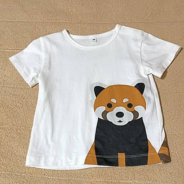 MUJI (無印良品)(ムジルシリョウヒン)の無印  あらいぐま  Tシャツ   90 キッズ/ベビー/マタニティのキッズ服男の子用(90cm~)(Tシャツ/カットソー)の商品写真