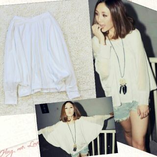 新品♡ 腕元シースルーﾄﾞﾙﾏﾝTOP♡(チュニック)