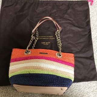 ケイトスペードニューヨーク(kate spade new york)の美品 ケイトスペード かごバッグ カラフル (かごバッグ/ストローバッグ)