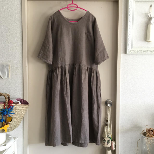 nest Robe(ネストローブ)の美品★AN Linen アンリネン★リネンワンピース★きぬがわあゆみ  レディースのワンピース(ロングワンピース/マキシワンピース)の商品写真