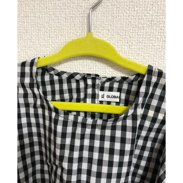 GLOBAL WORK(グローバルワーク)のGLOBAL WORK チェックブラウス 120-130㎝ キッズ/ベビー/マタニティのキッズ服女の子用(90cm~)(Tシャツ/カットソー)の商品写真