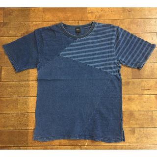 ビームス(BEAMS)のM&S デニムカットソー パッチワーク ボーダー  Tシャツ(Tシャツ(半袖/袖なし))