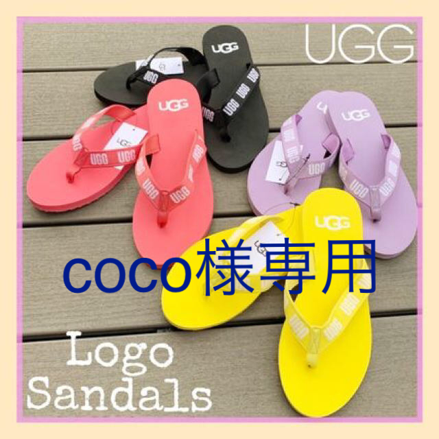 UGG(アグ)の日本未入荷☆夏もUGG!!!☆旬なGRAPHIC LOGOデザインサンダル♪ レディースの靴/シューズ(サンダル)の商品写真