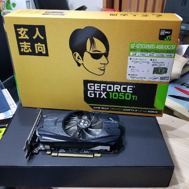 美品、玄人志向GEFORCE GTX 1050TI 4GB