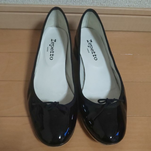 バレエシューズ美品☆repetto カミーユ 
エナメル ブラック   39 1/2