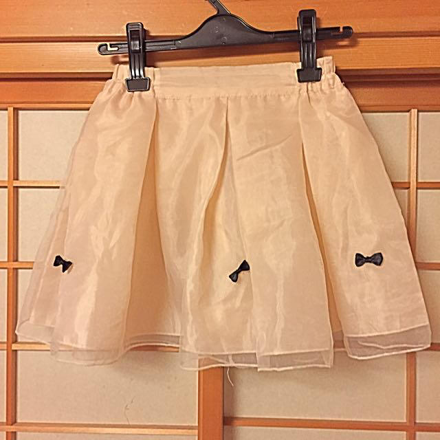 min plume(ミンプリュム)のminplume リボンフレア スカート レディースのスカート(ミニスカート)の商品写真