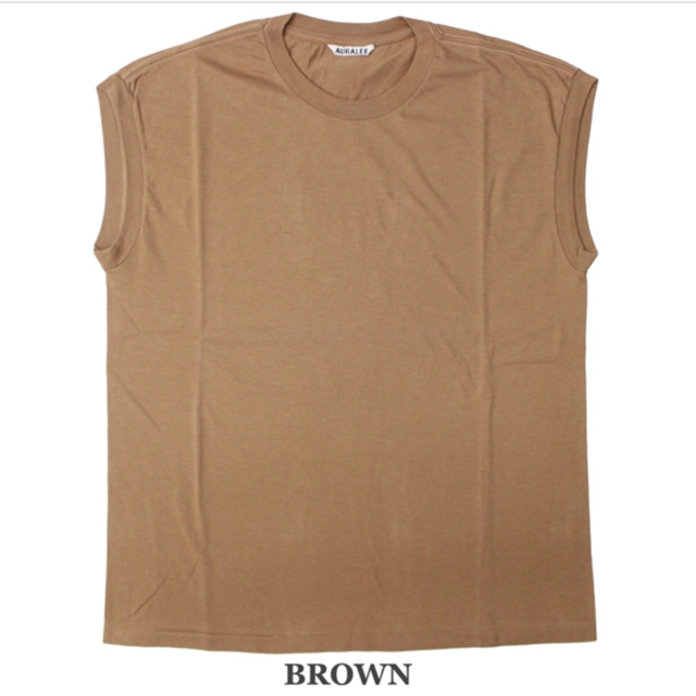 kot様 AURALEE オーラリー スリーブレス クルーネックTシャツ レディースのトップス(Tシャツ(半袖/袖なし))の商品写真