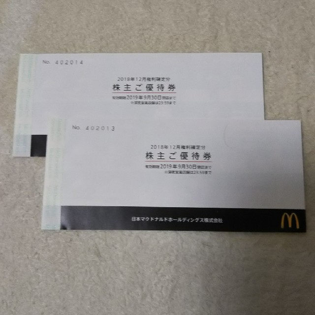 マクドナルド(マクドナルド)のマクドナルド チケットの優待券/割引券(フード/ドリンク券)の商品写真