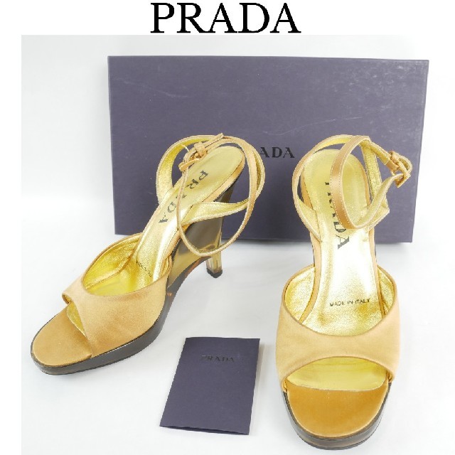 PRADA - PRADA プラダ 38サイズ 金色 ハイヒール 箱付きの通販 by toraneko's shop｜プラダならラクマ