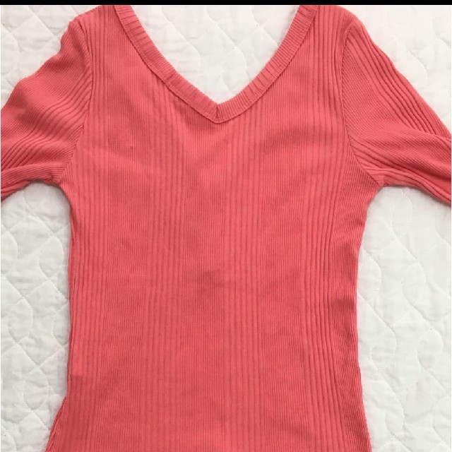 COLZA(コルザ)の七分袖 薄手ニット ピンク レディースのトップス(ニット/セーター)の商品写真