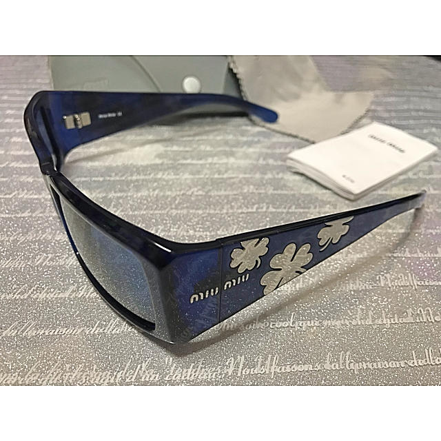 miumiu - 美品 ミュウミュウ サングラス ブルー クローバー 青