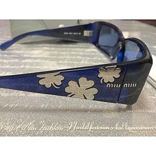 miumiu - 美品 ミュウミュウ サングラス ブルー クローバー 青