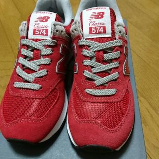 ニューバランス(New Balance)のニユーバランス スニーカー 新品 23㎝ レッド/レディース/キッズ ジュニア(スニーカー)