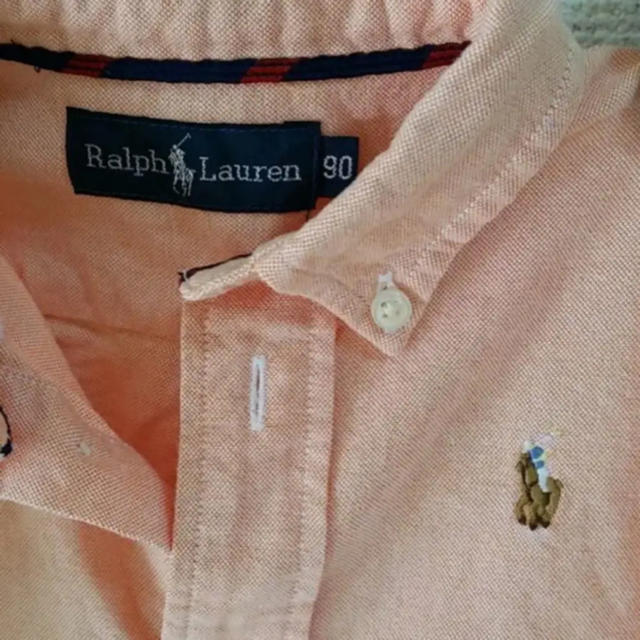 Ralph Lauren(ラルフローレン)のラルフローレン シャツ サーモンピンク 90 キッズ/ベビー/マタニティのキッズ服男の子用(90cm~)(ブラウス)の商品写真