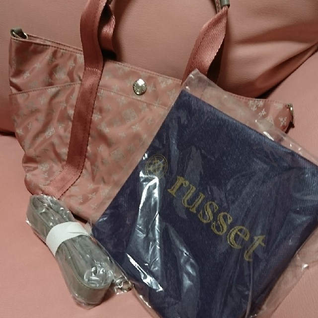Russet(ラシット)の新品未使用＊ラシットrusset  トートバッグ  ピンク レディースのバッグ(トートバッグ)の商品写真