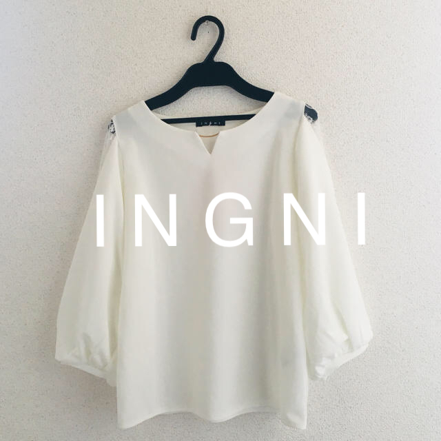 INGNI(イング)の2019最新★イング(INGNI) ピン付袖割れレース トップス7分袖 レディースのトップス(カットソー(長袖/七分))の商品写真