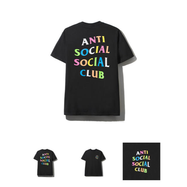 ANTI(アンチ)のASSC 19SS Rainbow Black Tee Ssize メンズのトップス(Tシャツ/カットソー(半袖/袖なし))の商品写真