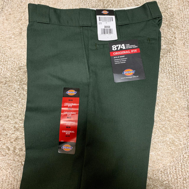 新品未使用 Dickies 874 オリーブグリーン size:32×30