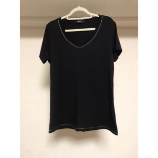 コムサイズム(COMME CA ISM)の【コムサイズム】新品未使用 Tシャツ Vネック シンプル 黒(Tシャツ(半袖/袖なし))