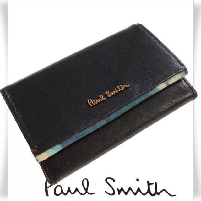 Paul Smith(ポールスミス)の【セール！】新品未使用 ポールスミス 名刺入れ 革 ブラック 花柄 男女兼用 レディースのファッション小物(名刺入れ/定期入れ)の商品写真