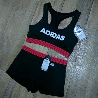 アディダス(adidas)の新作最安値新品【L】adidasブラセット(ブラ&ショーツセット)