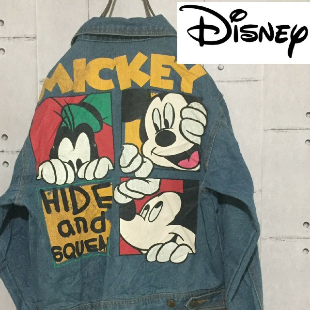 Disney(ディズニー)のインポート Disney ディズニー グーフィー デニムジャケット メンズのジャケット/アウター(Gジャン/デニムジャケット)の商品写真