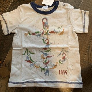 ハッカベビー(hakka baby)のハッカ新品90恐竜半袖Tシャツ ネップ素材(Tシャツ/カットソー)