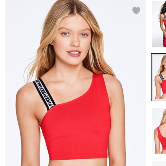 Victoria's Secret(ヴィクトリアズシークレット)のvictoria's sercret PINK red sport crop スポーツ/アウトドアのトレーニング/エクササイズ(ヨガ)の商品写真