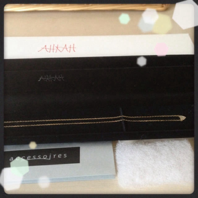 AHKAH - アーカ ハートネックレス K18 ダイヤ