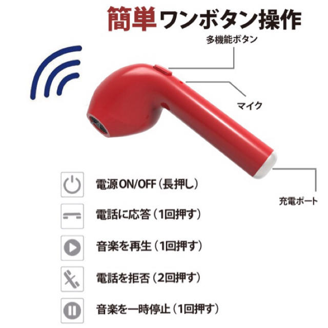 iPhone(アイフォーン)の ワイヤレス イヤホン Bluetooth  2点 スマホ/家電/カメラのオーディオ機器(ヘッドフォン/イヤフォン)の商品写真