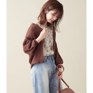 ナチュラルクチュール(natural couture)のワッフルニットカーディガン(カーディガン)