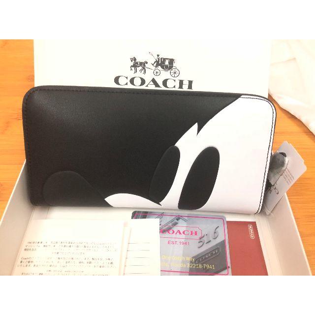 COACH 長財布 アウトレット商品　ミッキー　横顔