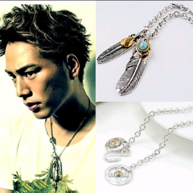 EXILE 三代目 着用タイプ ダブルフェザーネックレスの通販 by EXILE 三代目 着用タイプ ダブルフェザーネックレスの通販 by